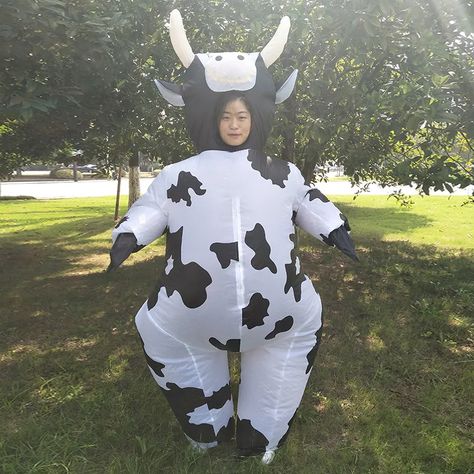 Inflatable Cow Costume For Women Man Adult Fancy Dress Air Blown Animal Mascot Cosplay Christmas Cow Costume For Women, Anime Fancy Dress, Animal Mascot, Adult Fancy Dress, Cow Costume, Doll Halloween Costume, Inflatable Costumes, Costume For Women, Up Costumes