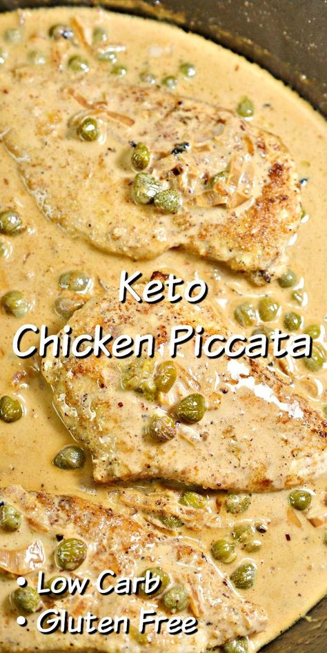 Stylish Cravings Keto Recipes, Keto Chicken Piccata, Crockpot Recipes Keto, Piccata Chicken, Stylish Cravings, Chicken Piccata Recipe, Low Carb Low Fat Recipes, Chicken Crockpot, Chicken Piccata