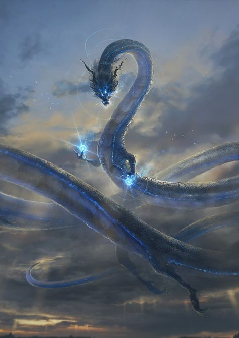 Azure Dragon, Simone Torcasio on ArtStation at https://www.artstation.com/artwork/lx1wLG Azure Dragon, Dragon Artwork Fantasy, Fantasy Beasts, 다크 판타지, Dragon Pictures, Monster Concept Art, Fantasy Creatures Art, Fantasy Monster, Dragon Artwork