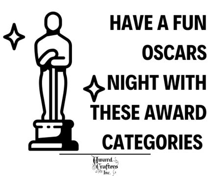 Are you planning to have an Oscars-watching party with your friends? Then why not add some extra fun and get creative by adding a few awards of your own? Here are a few ideas from a provider of customized plaques to help make sure everyone has a fun time! Funny Awards For Friends, Award Categories Ideas, Funny Superlatives Awards, Funny Award Titles, Most Likely To Awards, Best Dressed Award, Funny Awards, Fun Awards, Oscar Night