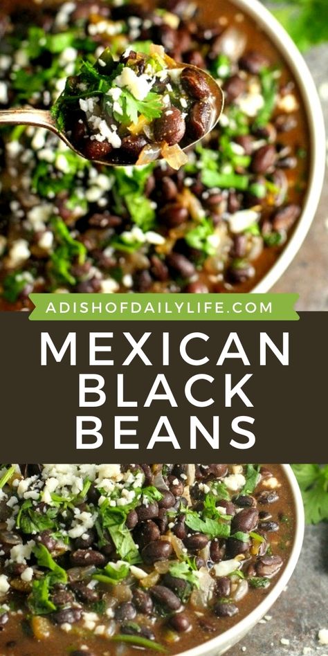 Black Bean Recipes Easy, Mexican Black Beans, Baked Chicken Fajitas, Mexican Night, Black Beans And Rice, Black Bean Recipes, Canned Black Beans, Vegetarian Recipes Healthy, Perfect Side Dish