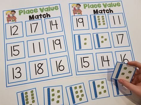 Place Value Centers for Kindergarten Place Value Kindergarten, Compose And Decompose Numbers, Sight Word Poems, Place Value Centers, Addition Math Facts, Addition Math Centers, Team Crafts, Teaching Place Values, Centers For Kindergarten