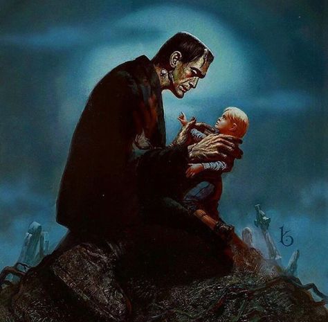 Love this Frankenstein's monster art piece Frankenstein Pictures, Classics Book, Frankenstein Art, Monster Artwork, Famous Monsters, Horror Monsters, Cool Monsters, Frankenstein's Monster, Horror Movie Art