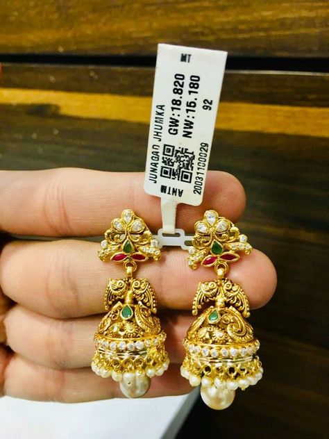 Buttalu Earrings Gold, Buttalu Earrings, Butta Earrings, Gold Buttalu, Gold Jhumkas, 22 Carat Gold Jewellery, Temple Jewellery Earrings, Gold Jhumka, Jhumka Designs