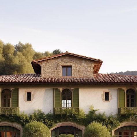 Caldwell & Castello on Instagram: "We are lost in the charm of this enchanting Italian villa 🏡✨ From its picturesque exterior to the cozy den, gourmet kitchen, and luxurious primary bath, every corner tells a story of elegance and sophistication. 🛁🍴   #ItalianVilla #LuxuryLiving #DreamHome #goals #HomeInspiration #ai  #aiforarchitecture #homeinspo #terracotta #kitcheninspiration #antiques" Italian Villa Interior, Shutter Colors, Cozy Den, Primary Bath, Italian Villa, Gourmet Kitchen, Country French, Gourmet Kitchens, Kitchen Inspirations