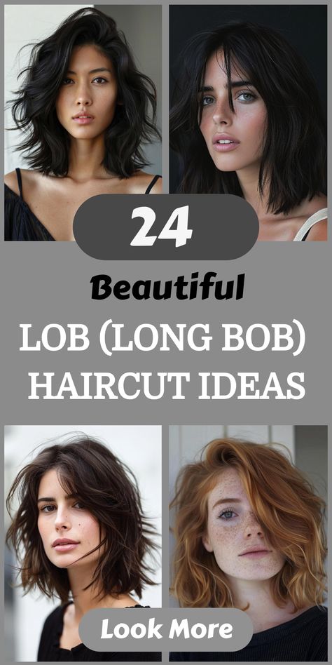 Long Lobs Dark Hair, Lob Color Ideas, Long Bob With Curtain Bangs Side Part, Dark Long Bob Hairstyles, Long Bob Haircuts Layers, Lob With Short Layers, Thick Hair Lob Haircut, Long Wavy Bob With Bangs, Brunette Long Bob Straight