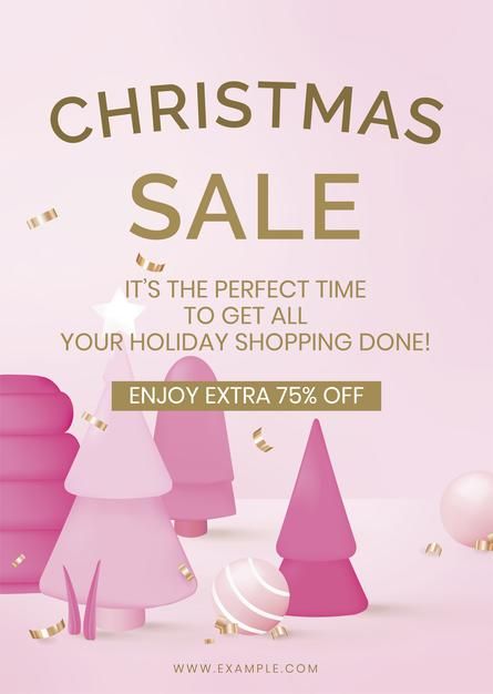 Christmas Sale Poster, Graphic Design Assets, Christmas Ad, Christmas Poster, Best Templates, Christmas Vectors, Christmas Sale, Poster Template, Pink Christmas