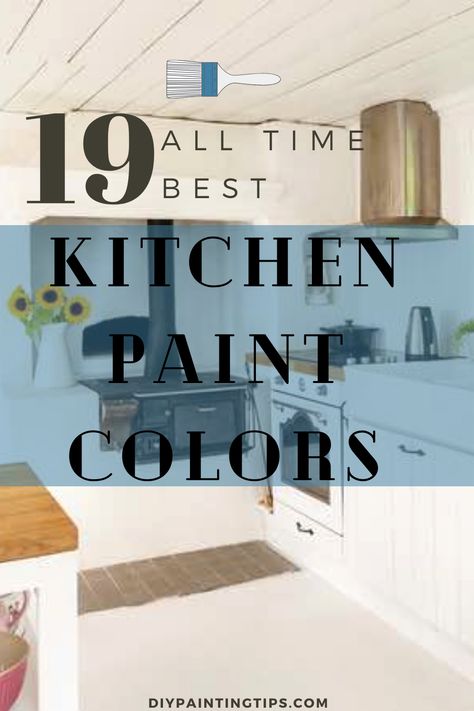 Did you know that painting is one of the best returns on investment when you're getting ready to sell you home? Check out our post on the best kitchen paint colors of all time, and upgrade your home with an affordable and easy DIY painting project. Small Masculine Kitchen Ideas, Small Galley Kitchen Paint Ideas, Kitchen Color Ideas For Walls Paint Colours, First Floor Paint Scheme, Colors To Paint A Kitchen, Painted Kitchen Walls Ideas, Best Kitchen Colors Paint, Cool Kitchen Color Schemes, Good Home Paint B&q