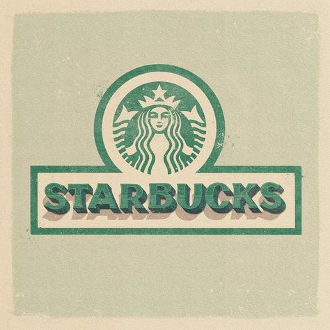 Starbucks Poster, Logos Retro, Book Marker, Retro Graphic Design, Beautiful Logos Design, Vintage Poster Design, Famous Logos, Starbucks Logo, Phone Inspo