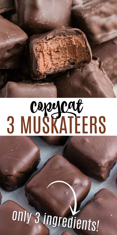 Clean Sweet Treats, Cool Whip Candy, 3 Muskateers, Healthy Snaks, Easy Candy Recipes, Making Sweets, Oven Bread, 3 Musketeers, A Gift For A Friend