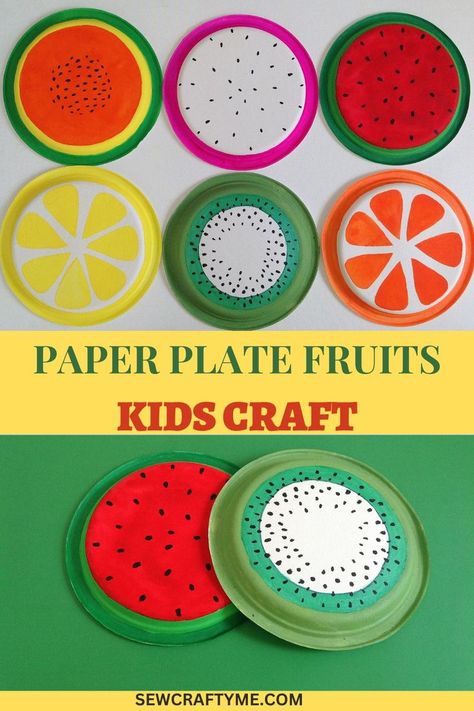 Looking for a fun and easy summer craft project for your kids? Look no further than these adorable paper plate fruit crafts! With just a few simple supplies and some creative imagination, your little ones can make their very own paper plate fruits - perfect for decorating their rooms, creating a summer-themed party, or simply enjoying some crafting time together. These paper plate fruit crafts are sure to be a hit with kids of all ages, so get ready to have some fruity fun! Fruit Crafts For Kids, Fruit Crafts, Paper Plate Crafts For Kids, Summer Party Themes, Creative Imagination, Fruits For Kids, Summer Craft, Paper Plate Crafts, Diy Crafts For Kids Easy