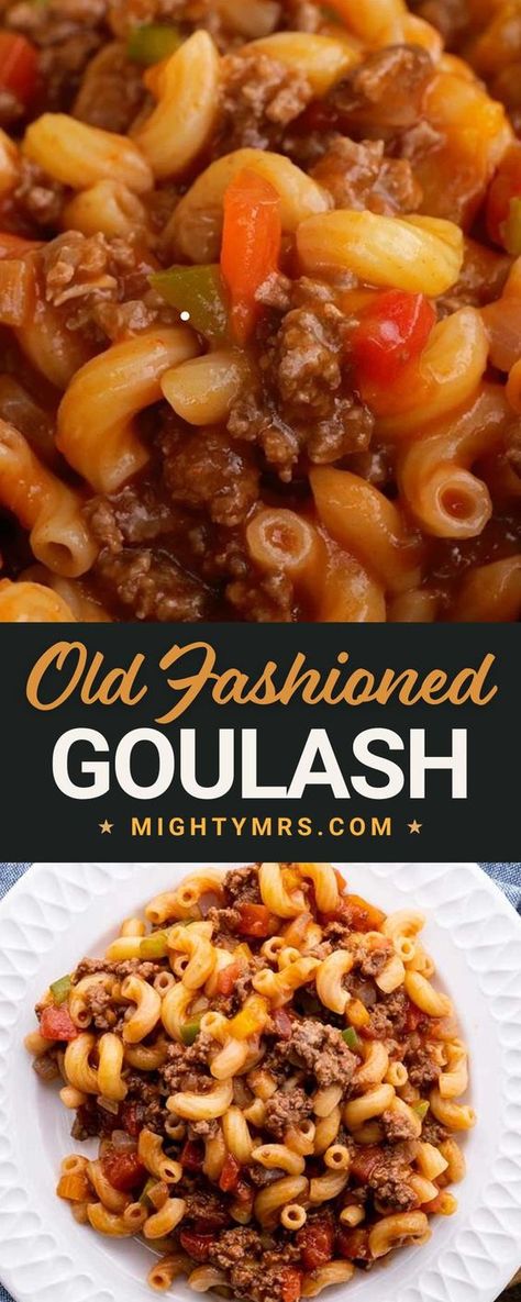 American Goulash Recipes Paula Deen, All American Goulash, Polish Beef Goulash, America Chop Suey, Easy American Chop Suey Recipe, Goloush Recipe American Goulash, American Dishes Meals, Classic American Recipes, Golashes Recipes Easy