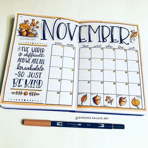 Bullet Journal Log, Bullet Journal Novembre, November Bujo, April Bullet Journal, December Bullet Journal, March Bullet Journal, Bullet Journal Monthly, Bullet Journal Month, Bullet Journal Monthly Spread