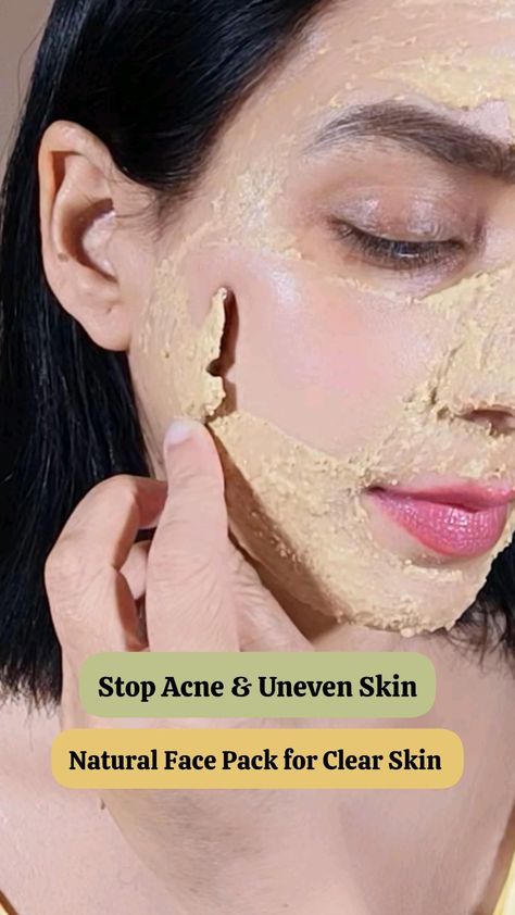 Stop Acne & Uneven Skin with this Natural Face Pack for Clear Skin #skincare #naturalskincare Nature, Face Pack For Clear Skin, Face Masks Recipes, Natural Face Pack, Oatmeal Face Mask, Working Mom Tips, Face Pack, Skin Care Solutions, Skin Skincare