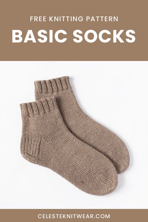 Basic Socks knitting pattern - Celeste Knitwear Child Socks Pattern, Socks Free Knitting Pattern, Baby Socks Knitting Pattern, Basic Socks, Knitted Socks Free Pattern, Socks Knitting Pattern, Advanced Knitting, Socks Knitting, Knit Headband Pattern