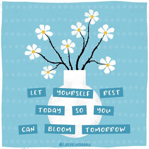 Let yourself rest.🩵 . For me, self care Sunday almost always starts with letting myself sleep in. Today was no exception.😴 . I’m choosing to let myself today. And I’m going to choose to let myself bloom tomorrow.🥰 . How are you spending your Sunday?😍 . #selfcare #selfcaresunday #selfcareday #rest #restday #restandrelax #bloom #blooming #choosetobloom #ladybluebottle Sunday Selfcare, Self Care Sunday, Rest Days, Blue Bottle, Self Reminder, Kind Words, Choose Me, Me Quotes, Self Care