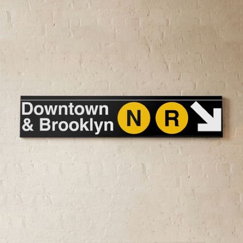 CREATE THE LEFT HALF OF THIS SIGN FOR OVER WEST GYM DOORS (change arrow) Ny Subway, Downtown Brooklyn, Subway Sign, New York Subway, My Kind Of Town, Nyc Subway, Wayfinding Signage, Environmental Graphics, Signage Design