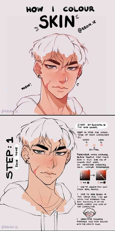 Drawing Oc Character Design, Oc Character Design, الفن الرقمي, Oc Character, 100k Followers, Art Advice, Digital Sketch, Color Skin, Human Anatomy Art