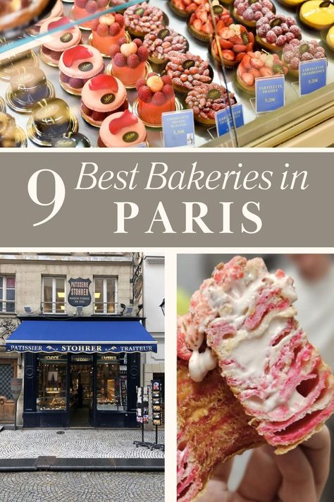 Best Bakeries In Paris, Best Food In Paris, Paris Pastry Shop, Paris Bakeries, Paris Switzerland, Bakery In Paris, Bakery Paris, Paris Desserts, Paris Food Guide