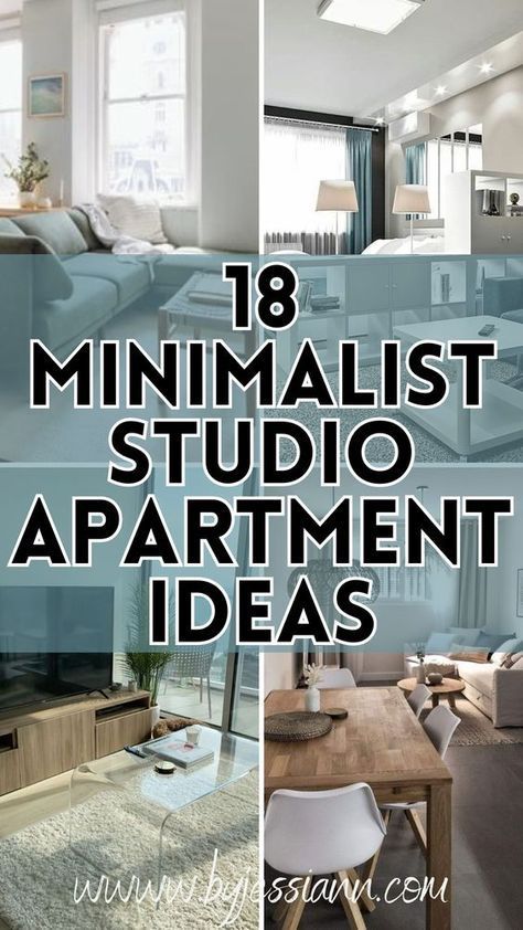 Are you trying to figure out how to incorporate minimalism in a small apartment or small living space? These minimalist studio apartment ideas will give you all the inspo you need to utilize space and get rid of clutter! Men’s Studio Apartment Design, Minimalist Home Decor Living Room, Airbnb Studio Ideas, Modern Studio Apartment Decor, Airbnb Decor Room Ideas Studio, Small Apartment Decorating Modern, Mens Studio Apartment, 500 Sq Ft Studio Apartment Ideas, Men's Apartment Decor