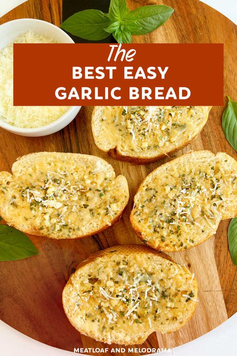 Garlic Butter For French Bread, Garlic Bread Recipe With Regular Bread, Homemade Cheesy Garlic Bread, Homemade Garlic Bread Recipe, Bread Garlic, Homemade Garlic Bread, Bake Bread, Garlic Cheese Bread, Garlic Bread Recipe