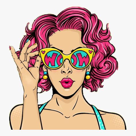 Ragazza Pop Art, Images Pop Art, Illustration Pop Art, Pop Art Drawing, Pop Art Women, Pop Art Girl, Pop Art Illustration, Pop Art Comic, Woman Png