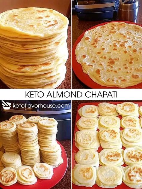 Keto Almond Chapati Recipe Keto Roti, Keto Almond Flour Recipes, Chapati Recipe, Keto Easy Recipes, Chapati Recipes, 2025 Recipes, Keto Carbs, Keto Lunches, Cottage Bakery