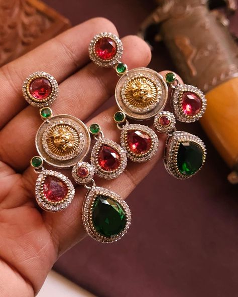 Sabyasachi Style premium quality earrings #jewelry #oxidisedjewellery #sabyasachi #jewelrydesigner Sabyasachi Jewelry, Jewel Earrings, Sabyasachi Jewellery, Jewelry Set Design, Jeweled Earrings, Oxidised Jewellery, Ear Jewelry, Set Design, Earrings Jewelry