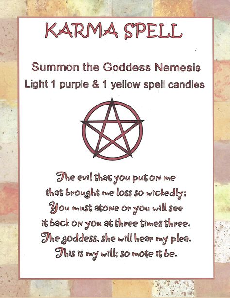 Karma Spell Goddess Nemesis, Karma Spell, Truth Spell, Witchcraft Spells For Beginners, Banishing Spell, Passionate Romance, Revenge Spells, Good Luck Spells, Spells For Beginners