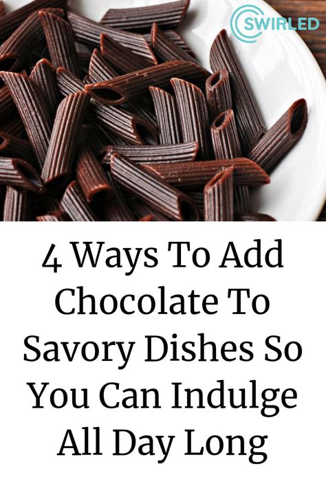 Chocolate Savory Recipes, Savory Chocolate Recipes, Chocolate Spaghetti, Savory Chocolate, Chocolate Pasta, Chocolate Dishes, Savory Dishes, Savoury Dishes, Healthy Treats