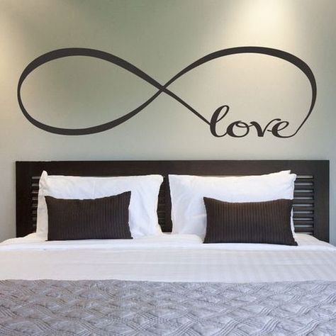 Diy Wall Decor For Bedroom, Wall Decals For Bedroom, Stylish Wall Art, Wall Stickers Bedroom, Love Wall Art, Decoration Stickers, Love Wall, Vinyl Wall Stickers, Infinity Symbol