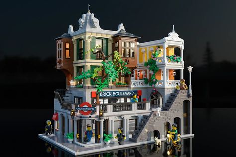 Lego Cities Layout, Streetscape Architecture, Lego City Display, Lego Gift, Miniature City, Lego Factory, Lego House Ideas, City Ideas, Big Lego