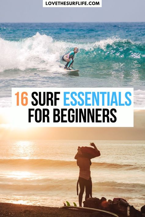 Do you want to learn to surf but don't know where to start? Discover the basic surf essentials you need with this ultimate surf equipment guide! In this surf essentials guide we don't look only at physical surf gear, but also the mentality, approach and physical skills needed. #surfessentials #surfequipment #surfgear Surf Essentials, Surfing Accessories, Surf Club, Surf Gear, Surf Camp, Learn To Surf, Surf Accessories, Trip Outfits, Surf Trip