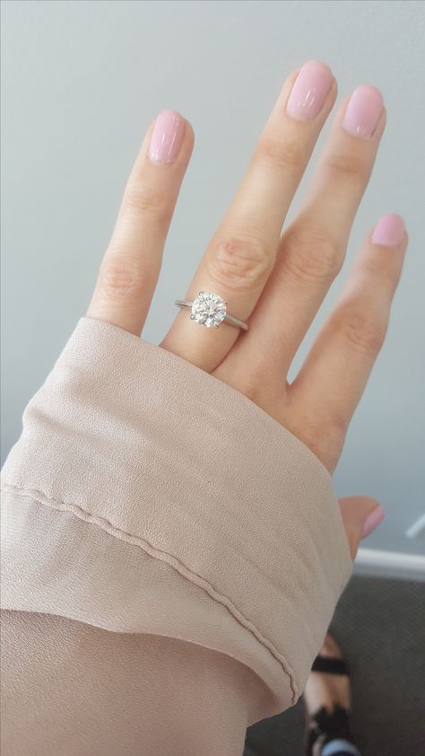 1.7 Carat Round Engagement Ring, Round Engagement Ring Plain Band, Round Solitaire Engagement Ring Platinum, Silver Engagement Rings Circle, Round Simple Engagement Ring, Round Solitaire Engagement Ring Silver, Platinum Solitaire Engagement Ring, Silver Round Engagement Rings, Round Silver Engagement Ring