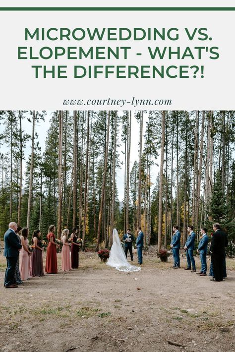 microwedding versus elopement | what is a microwedding | what is eloping | eloping definition | microwedding ideas Microwedding Ideas, Small Country Weddings, Breckenridge Elopement, Elopement Reception, Dress Code Wedding, Rock Wedding, Wedding Info, National Park Wedding, Mountain Town