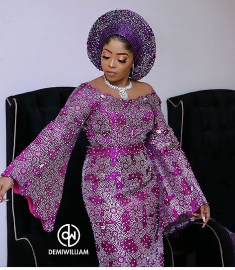 African Lace Styles Traditional Weddings, Latest Ankara Lace Styles, Ankara Lace Styles, Iro And Blouse, African Wedding Attire, African Lace Styles, Traditional Weddings, African Fashion Skirts, Lace Gown Styles