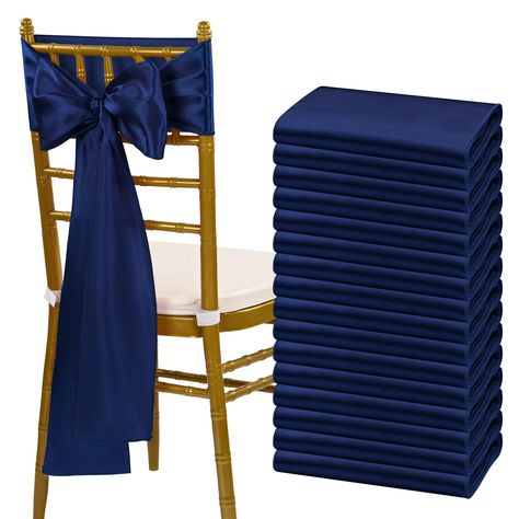 PRICES MAY VARY. 🍭【Package Include】Pack of 60 satin chair sash.Size: about 7" x108" or 275cm(l) x 17cm(w). Each package includes chair sashes only, without chair covers.These chair ties bring a modern twist to your chair's settings and let your chairs sparkle brightly. Satin sashes can be tied into wedding chairs, draped across any decoration, or used as attractive table runners. 🍭【Durable Satin Fabric】Our chair sashes are made from 120GSM stain fabric,which is smooth, shiny, silky to the touc Reception Restaurant, Party Hotel, Chair Bows, Chair Ties, Hotel Party, Wedding Chair Decorations, Bow Sash, Chair Covers Wedding, For Wedding