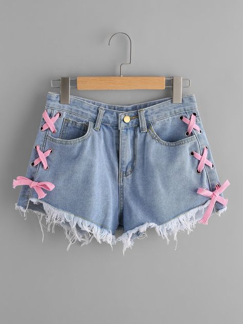 Diy Clothes Jeans, Pattern Shorts, Outfit 2020, Mode Kimono, Shorts Pattern, Kleidung Diy, Shorts Outfits, Kawaii Fashion Outfits, Tween Outfits