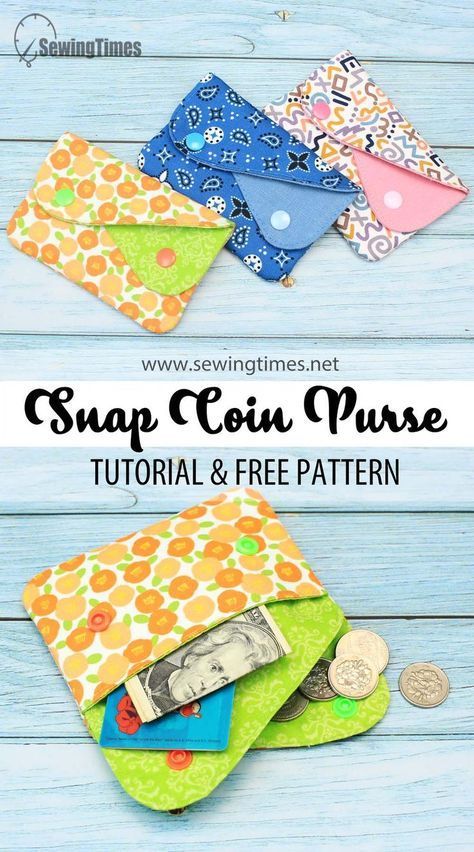 Diy Coin Purse Pattern, Coin Purse Sewing Pattern, Coin Purse Sewing, Snap Coin Purse, How To Crochet For Beginners, Diy Coin Purse, Earphone Holder, Coin Purse Pattern, Coin Purse Tutorial