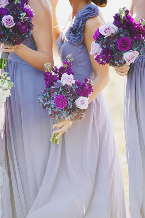 Wedding Planning Tips: Choosing The Right Colour Palette - Bridal Musings Wedding Blog Ombre Bridesmaid Dresses, Lavender Bridesmaid, Ombre Wedding, Purple Bridesmaids, Purple Bridesmaid Dresses, Bridal Musings, Lavender Wedding, Mod Wedding, Reception Ideas