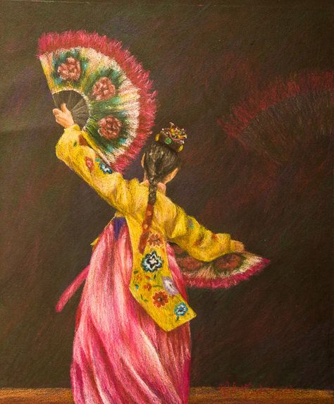 Korean Culture Drawing, Ancient Korean Art, Korea Painting, Self And Society, Korean Festival, Art Of Korea, Wave Photos, Korean Items, Korean Painting