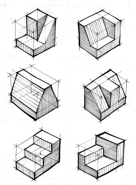 Sketch Portfolio, Geometric Shapes Drawing, Perspective Drawing Architecture, Isometric Drawing, Perspective Drawing Lessons, Fashion Angels, Interior Design Sketch, Interior Design Sketches, Architecture Design Sketch