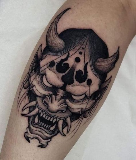 Hannya Maske Tattoo, Mascara Hannya, Hannya Maske, Japanese Demon Tattoo, Japanese Mask Tattoo, Oni Mask Tattoo, Oni Tattoo, Hannya Mask Tattoo, Hanya Tattoo