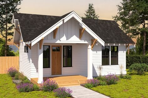 600sq Ft House Plans, Dark Feminine Bedroom, Mother In Law Cottage, One Bedroom House Plans, 1 Bedroom House Plans, Small House Blueprints, Guest House Plans, In Law House, Small Cottage House Plans