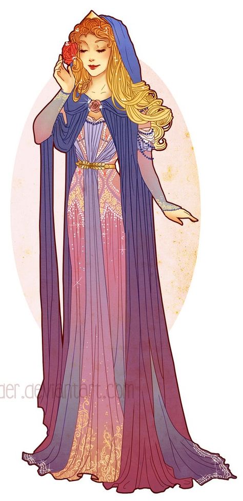 Art Nouveau Costume Designs V: Aurora (Sleeping Beauty) by Hannah Alexander @deviantart Hannah Alexander Artwork, Princesa Disney Aurora, Hannah Alexander, Prințese Disney, Images Disney, Disney Sleeping Beauty, Briar Rose, Princesa Disney, Princess Aurora