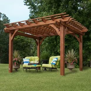 Pergola Pictures, Steel Pergola, Cedar Pergola, Pergola Swing, Wood Pergola, Wooden Pergola, Backyard Pergola, Deck With Pergola, Covered Pergola