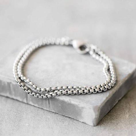 Infinity Bracelet Men, Cool Mens Bracelets, Silver Necklace Designs, Mens Cuff Bracelets, Boho Cuff Bracelet, Mens Chain Bracelet, Mens Cuff, Silver Chain For Men, Mens Bracelet Silver