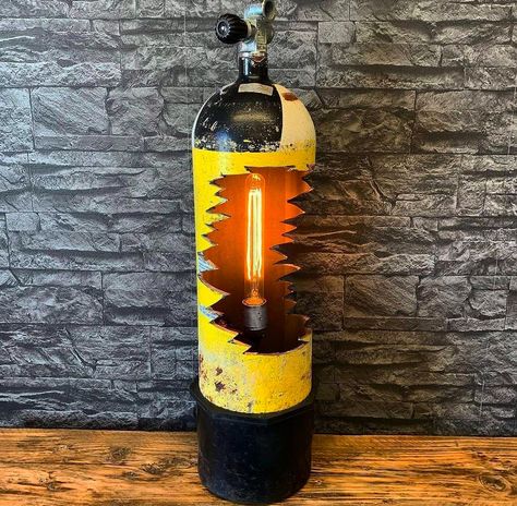 Steampunk-inspired lamp designs to add some grunge + cool factor to your living space! - Yanko Design Metal Lighting Design, Industrial Lamp Design, Lampe Steampunk, Handmade Desks, Firefighter Decor, Lampe Diy, Essential Products, Steampunk Lamp, Wall Mounted Lamps