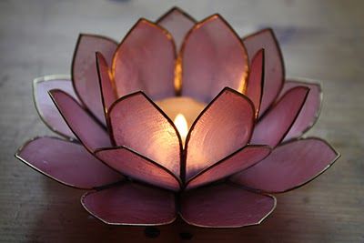 Lotus Flower Tea, Stained Glass Candle Holders, Stained Glass Candles, Stained Glass Ornaments, Simple Gift, Capiz Shell, Stained Glass Flowers, Stained Glass Lamps, Stained Glass Diy