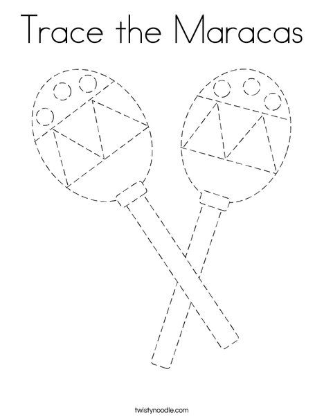 Trace the Maracas Coloring Page - Twisty Noodle Musical Instruments Coloring Pages, Music Tracing Worksheets, Music Worksheets For Preschool, Musical Crafts For Preschoolers, Preschool Music Theme Activities, Cinco De Mayo Worksheets For Preschool, Instrument Activities Preschool, Musical Instruments Preschool Activities, Music Crafts For Preschoolers